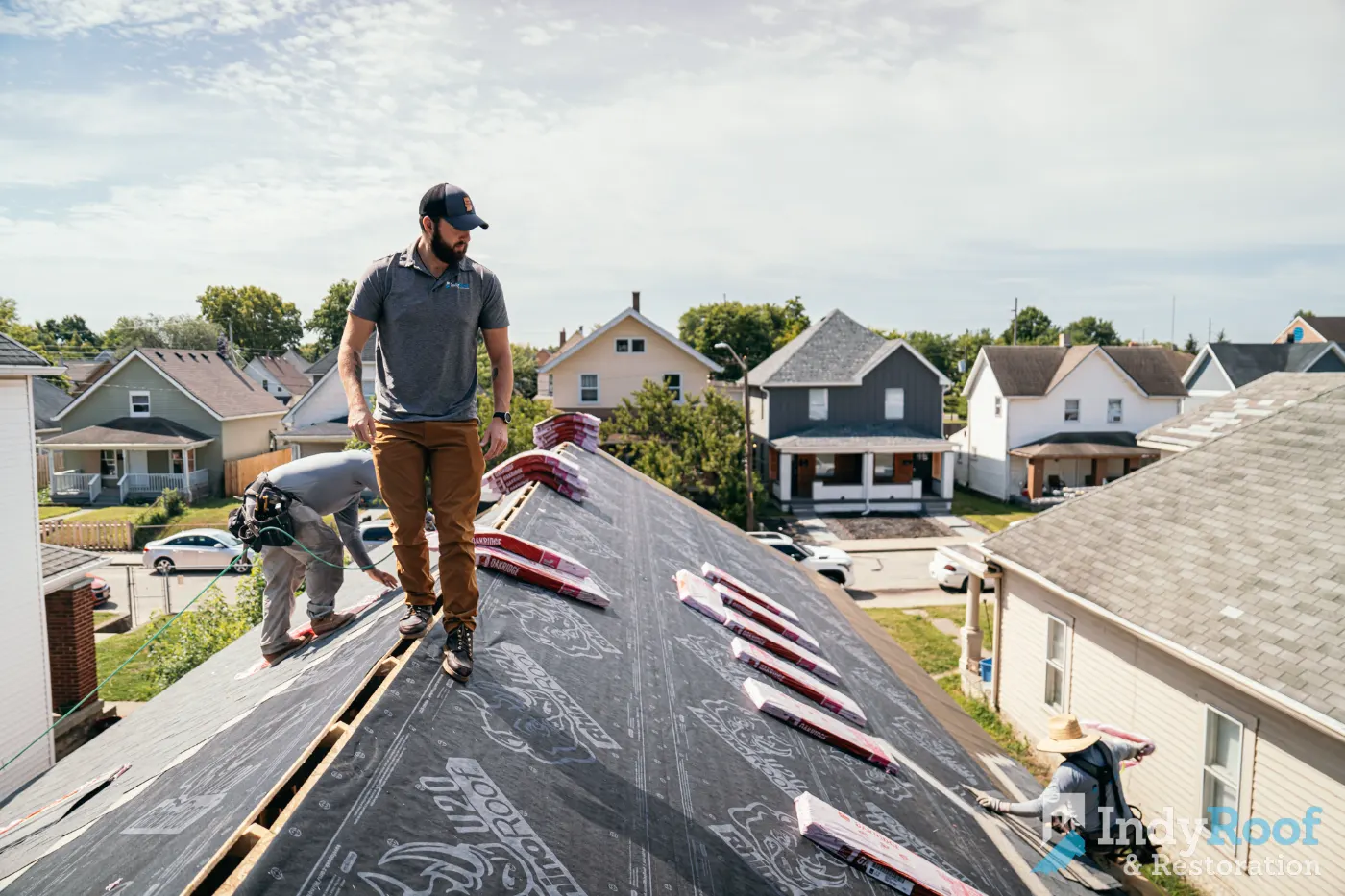 Tarping and dry-in on a Serenade commercial roof